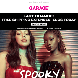 FREE SHIPPING EXTENDED: 24hrs only!