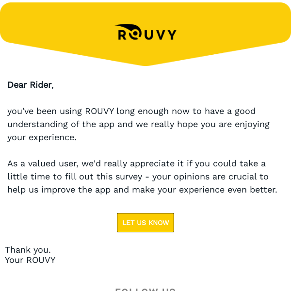 Could you help us make ROUVY better?