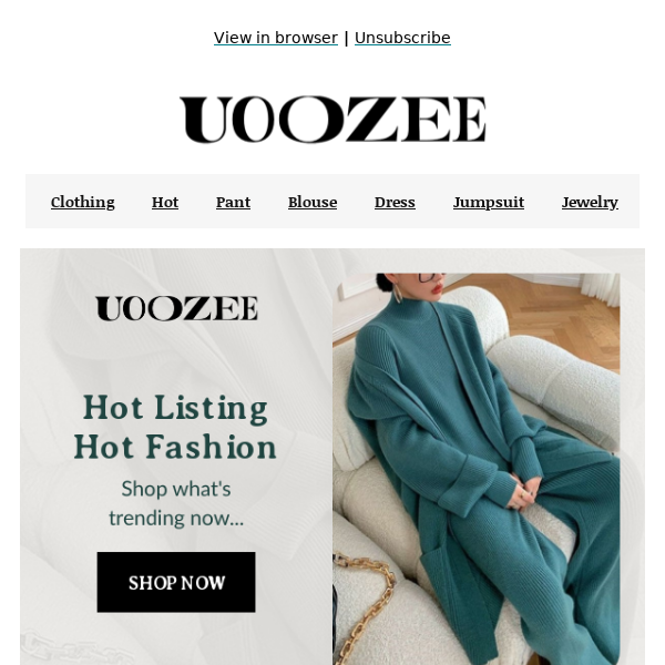 UOOZEE: Turn up the heat in your closet and shop from $11.99