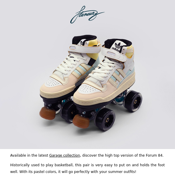 The first Adidas 84 High detachable roller skates