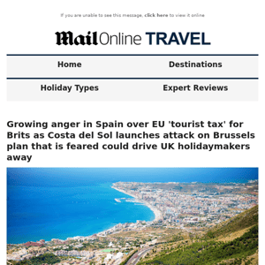 Growing anger in Spain over EU 'tourist tax' for Brits as Costa del Sol launches attack on Brussels plan that is feared could drive UK holidaymakers away 