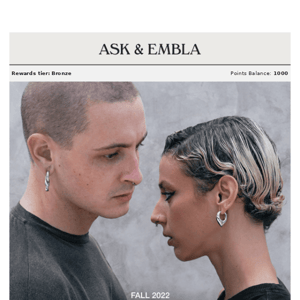 Jewelry to redefine Ask And Embla.