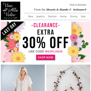 30% Off Clearance Is Almost Over!