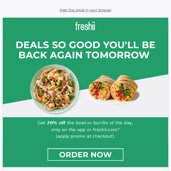 Here's the (daily) Deal 📅 - Freshii