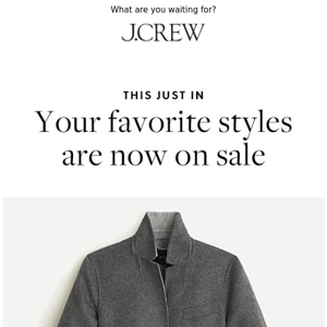 That Leighton blazer-jacket in double-faced wool  you loved? It’s on sale.