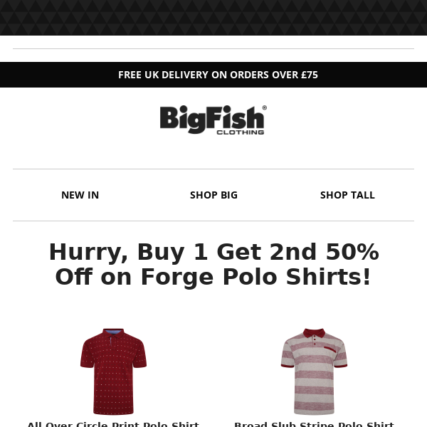 Hurry, Buy 1 Get 2nd 50% Off on Forge Polo Shirts!