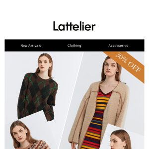 Lattelier sweater for the coming chill.
