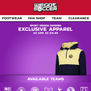 Exclusive Fan Apparel As Low As $14.99