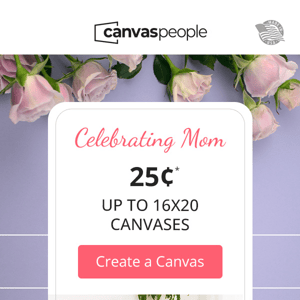 25 Cent Canvas Gifts for Mom!