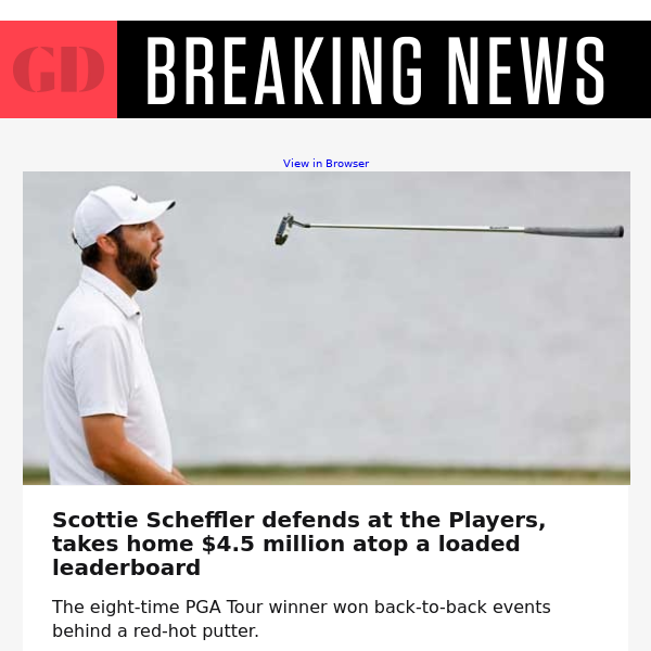 BREAKING: Scottie Scheffler defends Players title, first repeat winner