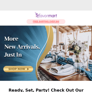 Ready, Set, Party! Check Out Our Latest Arrivals for All Your Event Needs! 🥳