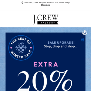 SALE UPGRADE! Extra 20% off with code WINTERSBEST (and everything’s 40%-60% off!).