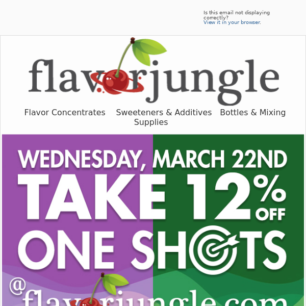 One Shot Wednesday at FlavorJungle.com