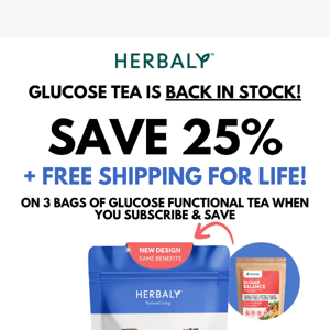 ⚠️ Glucose Tea is BACK IN STOCK ⚠️