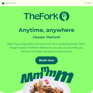 Take TheFork with you! 🍽️