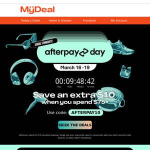Tick Tock, Afterpay Sale Ends Tonight! ⏰