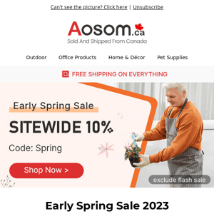 2023 Aosom Early Spring Sale