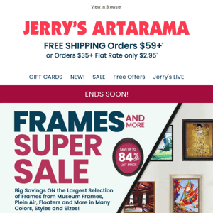 ENDS SOON! ✨ Shop Everything Frames!