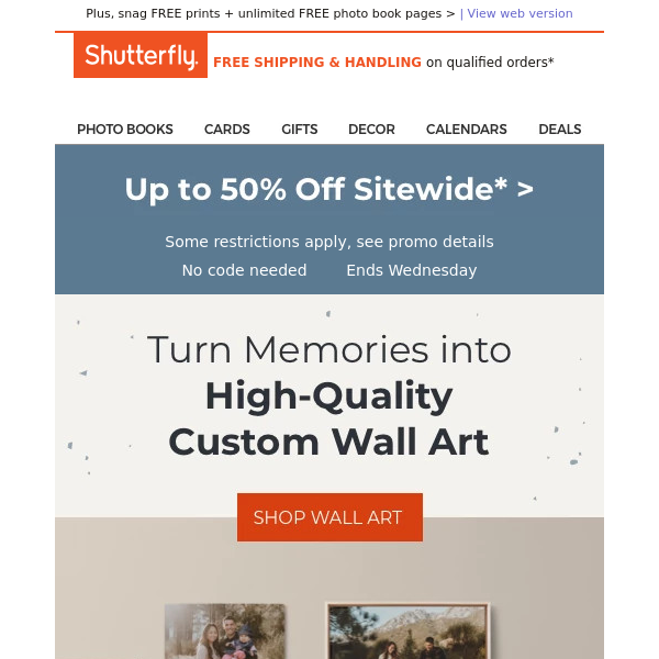 💥 This is seriously irresistible! Enjoy SITEWIDE SAVINGS of up to 50% off on personalized canvas or metal wall art & more