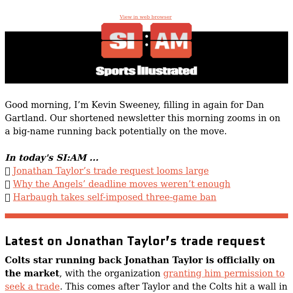 Jonathan Taylor's Trade Request Is a Tall Order for the Colts - Sports  Illustrated