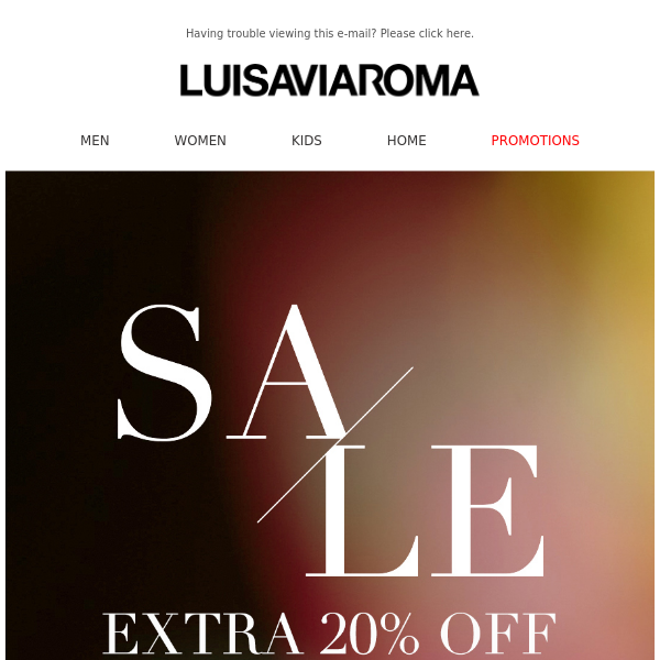 FESTIVE TREAT: An Extra 20% Off Sale Items