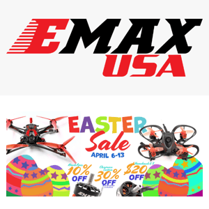 Happy Easter from EMAX! Up to 30% Off