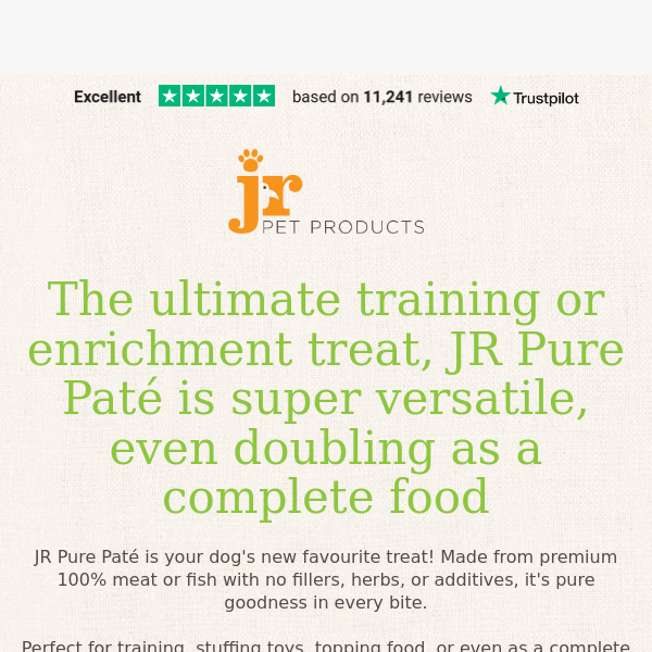 Free Gift Inside + Discover the versatility of JR Pure Paté!