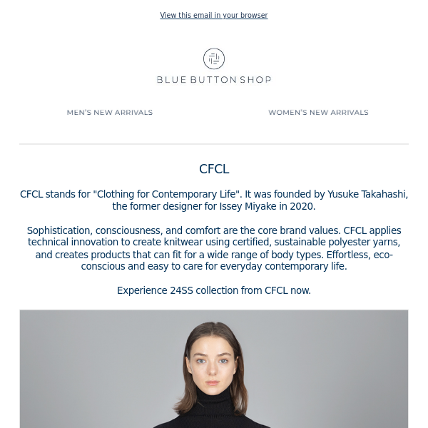 Introducing CFCL | Tigre Brocante 24SS - Blue Button Shop