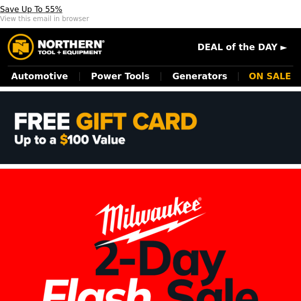 Last Chance: Milwaukee Sale Ends Tonight + Free Gift Card Inside!