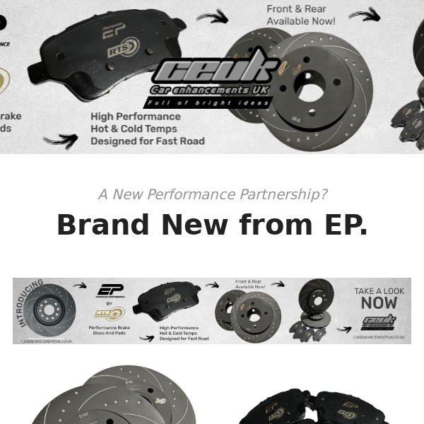 Brand New Performance Discs & Pads from Enhanced Performance