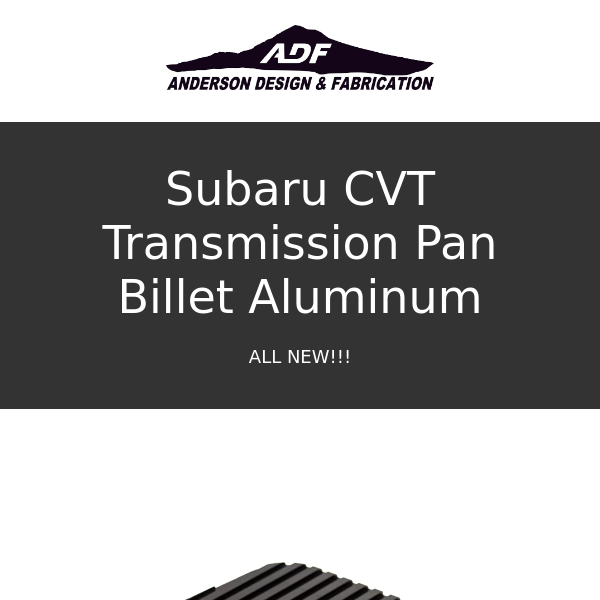 NEW Subaru CVT Transmission Pan Billet Aluminum