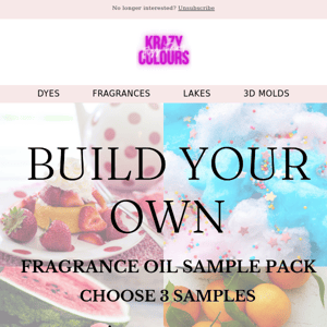 Get a fragrance oil sample pack! 💖