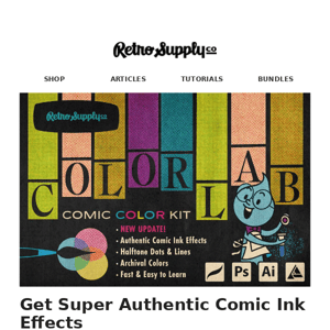 How to get authentic comic ink effects