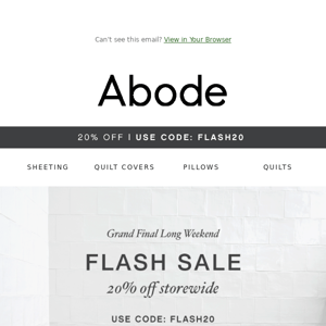 Grand Final Holiday – Showroom Closed -Enjoy Flash Sale