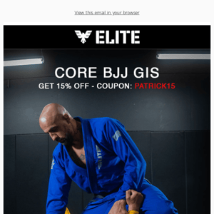 Elite Sports Men's Core Brazilian Jiu Jitsu BJJ Gis - Get 15% Off