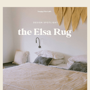 the Elsa Rug: your new everywhere essential 🌞