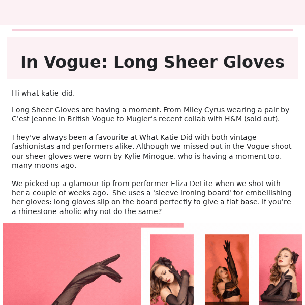In Vogue: Long Sheer Gloves