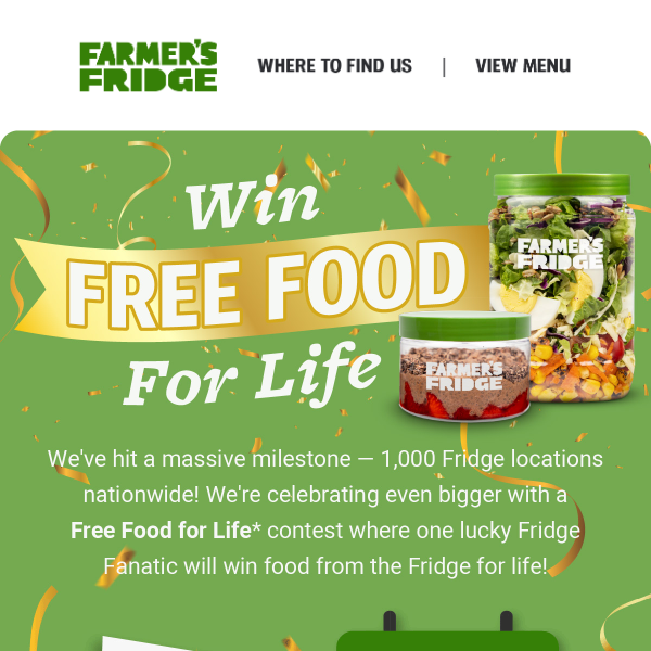 Enter to Win: Free food for life!!!