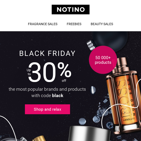 Notino BLACK FRIDAY | Up to 30% off TOP brands + lots of gifts 🖤 - Notino