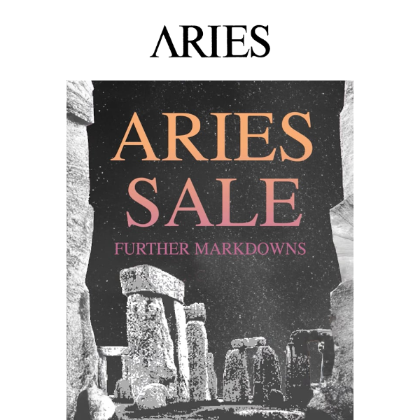Aries Black Friday Sale | Further Markdowns