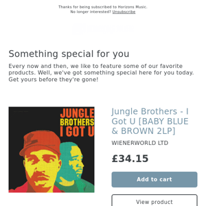 New! Jungle Brothers - I Got U [BABY BLUE & BROWN 2LP]