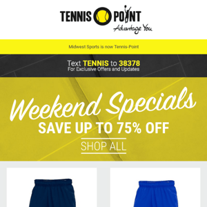 Weekend Specials + Save on adidas, Racquets, Thorlo, and More!