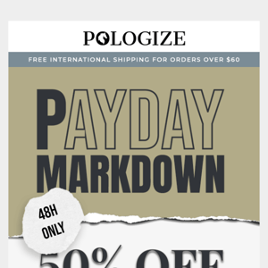 Payday 50% off 🚩Starts Now