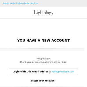 Your new Lightology account