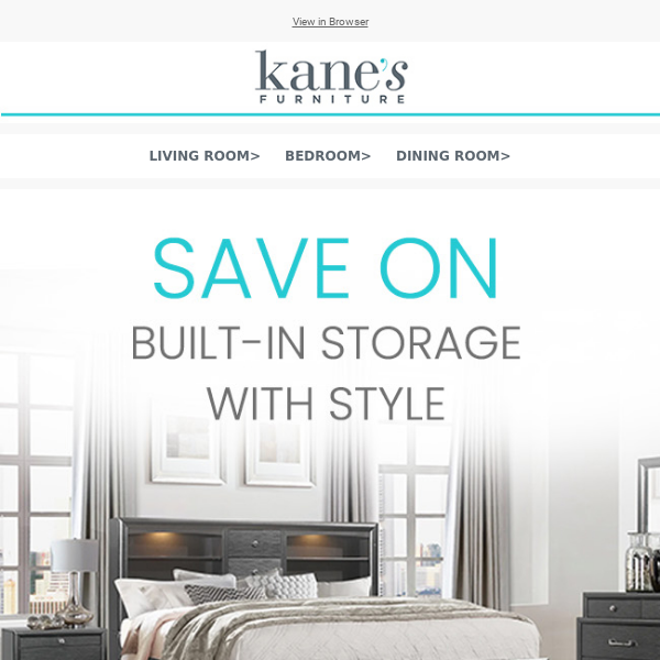 Built-in storage! Built-in savings!