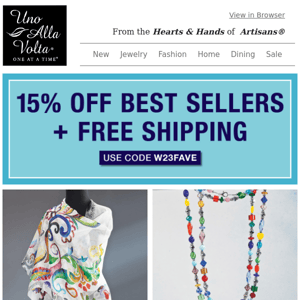 This Just In: 15% Off Best Sellers!