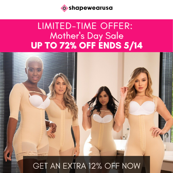 Limited-Time Offer: Mother's Day Sale Up to 72% Off! - Shapewear USA