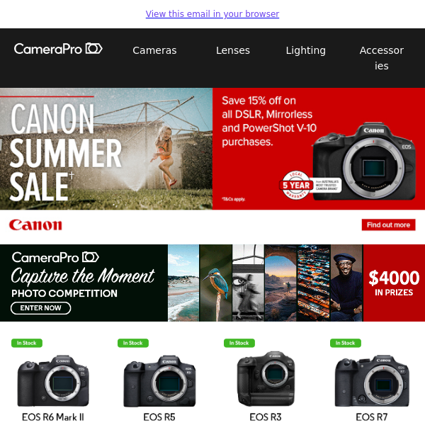 Capture the Perfect Summer Moments with Up to 15% Off Canon