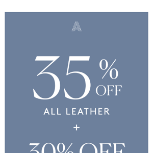 STARTS NOW: 35% off Leather