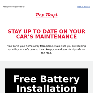 FREE Battery Install